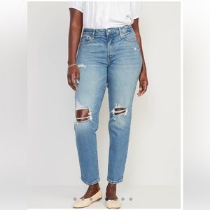 Women High-Rise OG Straight Ripped Jeans